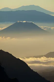 Jim Zuckerman Prints: Indonesia, East Java. Mount Bromo volcano overview at sunrise