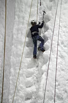 Images Dated 7th July 2007: Indoor Ice Climbing, Hukawai Glacier Centre, Franz Josef Glacier, West Coast, South Island
