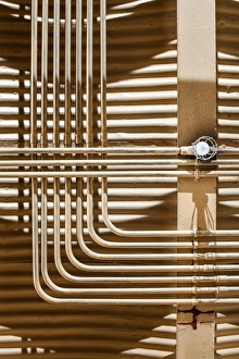 Industrial Prints: Industrial pattern in ceiling of abandoned mine in Butte, Montana