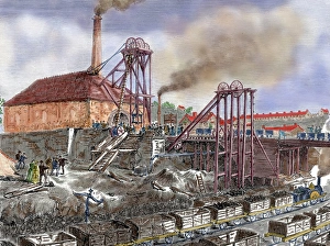 England Prints: Industrial Revolution. England. Mining. Nineteenth-century engraving