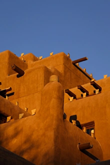 Adobe Prints: Inn at the Loretto, Santa Fe, New Mexico. USA