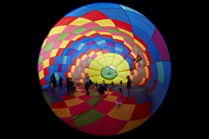 Images Dated 26th March 2015: Inside a hot air balloon, Balloons over Waikato Festival, Lake Rotoroa, Hamilton