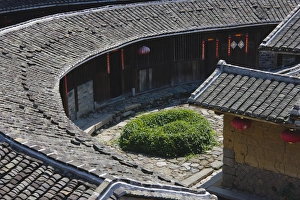 Inside Yuqing Tulou in Chuxi Tulou Cluster, UNESCO World Heritage site, Yongding