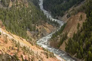 Flowing Prints: Inspiration Point, Yellowstone River; Grand Canyon of the Yellowstone; Yellowstone