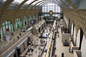 Northern France Prints: Interior of the Musee d Orsay located in Paris, France