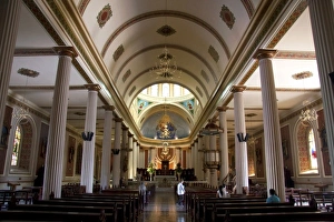 Costa Rican Prints: Interior view of the Metropollitan Cathedral of San Jose, Costa Rica