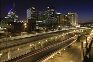 Sky Line Prints: Interstate I64 and Louisville skyline, Louisville, Kentucky