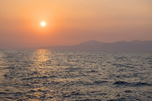 Greece Collection: Ionian Sea at sunset, Greece, Europe