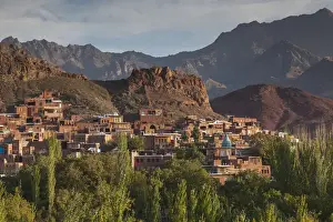 Iran Prints: Iran, Central Iran, Abyaneh, elevated village view, dawn