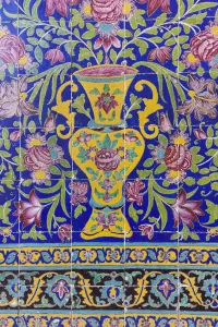Iran Prints: Iran, Central Iran, Kashan, Agha Bozorg Mosque and Madreseh, tilework
