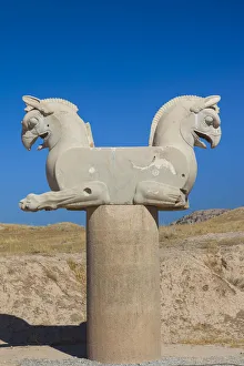 Western Asia Prints: Iran, Central Iran, Persepolis, 6th century BC ancient city, griffon monument