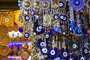 Iran Gallery: Iran, Central Iran, Shiraz, Bazar-e Vakil market, traditional evil eye souvenirs