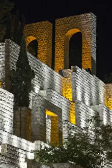 Iran, Central Iran, Shiraz, Quran Gateway walls, evening
