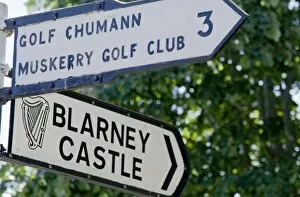 Ireland, Blarney, County Cork road sign