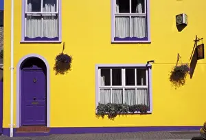 County Cork Prints: Ireland, County Cork, Kinsale. Colorful bed and breakfast exterior