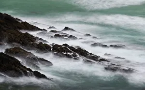 Ireland Prints: Ireland, County Kerry, Dunmore Head. Scenic of waves on shore rocks