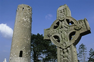 Ireland, County Offaly, Clonmacnoise, 9th century High Cross