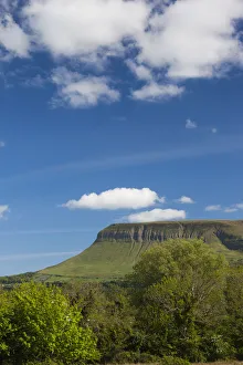 Mountains Prints: Ireland, County Sligo, Drumcliff, Benbulben Mountain