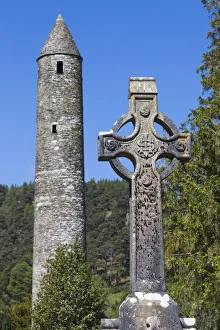 Images Dated 1st June 2016: Ireland, County Wicklow, Glendalough, ancient monastic settlement started by St. Kevin