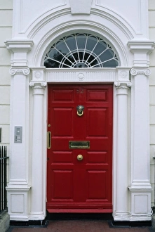 Georgian Prints: Ireland, Dublin, Georgian doors, Merrien Square