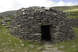 IRELAND, Kerry, Dingle Peninsula. Ancient Beehive Huts