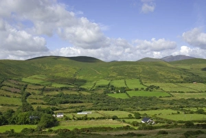 Images Dated 30th July 2009: Ireland, Kerry. Dingle Peninsula. Green farmland covering the hills