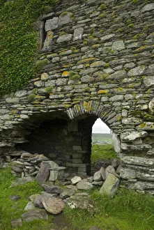 Ring Of Kerry Prints: IRELAND, Kerry, Ring of Kerry. Ballycarberry Castle, near Cahersiveen. Ruined archway