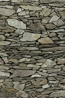 IRELAND, Kerry, Ring of Kerry. Cahergal stone fort. Dry stone construction