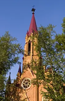 Russian Orthodox Prints: Irkutsk Siberia, Russia a beautiful Russian Orthodox Church with red steeple