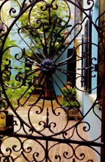 Entry Prints: Iron entry, Rainbow row, Historic Charleston, SC