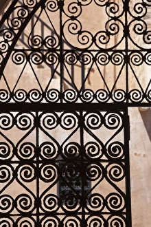 Images Dated 8th April 2009: Iron gate detail, Rabat medina, Morocco