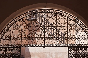 Images Dated 8th April 2009: Iron gate detail, Rabat medina, Morocco