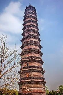 Tall Prints: Iron Pagoda, Kaifeng, Henan, China. Built in 1069 by the Kaibao Buddhist Monastery