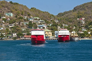 Windward Island Prints: Island ferries in Port Elizabeth harbour, Bequia, St. Vincent & The Grenadines