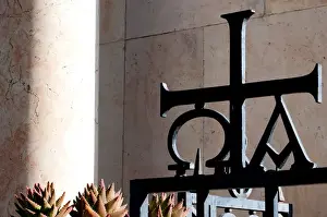 Roman Catholic Prints: Israel, Jerusalem, wrought iron sculpture outside of the Church of All Nations