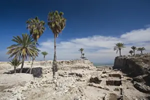 Biblical Prints: Israel, North Coast, Megiddo, Megiddo National Park, also known as Armageddon, ruins