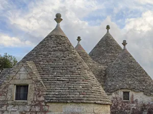 Bari Prints: Italy, Alberobello. Rooftops of the typical trulli houses in Alberobello