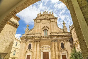 Images Dated 22nd August 2019: Italy, Apulia, Metropolitan City of Bari, Monopoli. Exterior facade of the Cattedrale