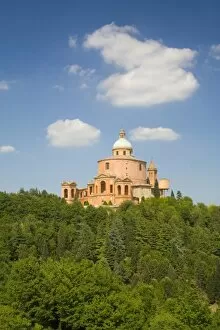 Images Dated 20th May 2007: Italy, Bologna, Sunny Day with Portico di San Luca, Bologna, Italy