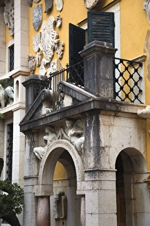 ITALY, Brescia Province, Gardone Riviera. Entrance, Il Giardini del Vittoriale, Italian