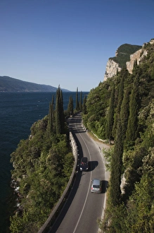 Winding Road Prints: ITALY, Brescia Province, Tremosine. Gardesana Occidentale lakeside road