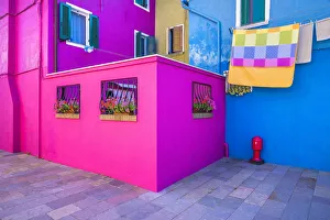 Italy, Burano. Colorful house walls. Credit as: Jim Nilsen / Jaynes Gallery / DanitaDelimont