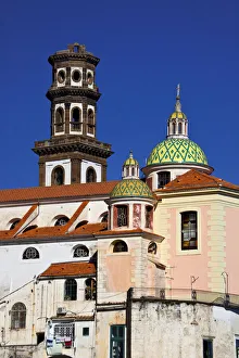 Bell Tower Prints: Italy, Campania, Atrani, Amalfi Coast