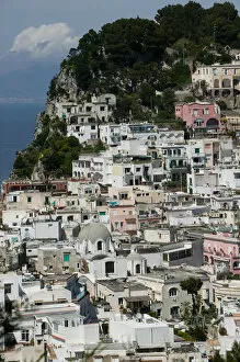 Images Dated 9th May 2005: ITALY-Campania-(Bay of Naples)-CAPRI: View of CAPRI from Belvedere Cannone / Daytime