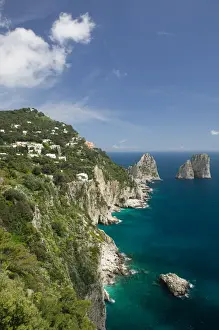 ITALY-Campania-(Bay of Naples)-CAPRI: Faraglioni Rocks