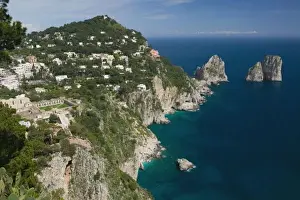 ITALY, Campania, (Bay of Naples), CAPRI: Faraglioni Rocks