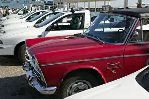 Images Dated 10th May 2005: ITALY-Campania-(Bay of Naples)-CAPRI: Marina di Caterola / Capri Town Port- Old Fiat Taxi