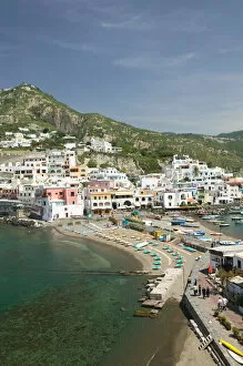Images Dated 12th May 2005: ITALY-Campania-(Bay of Naples)-ISCHIA-SANT ANGELO: Town & Port View / Daytime
