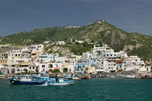 ITALY-Campania-(Bay of Naples)-ISCHIA-SANT ANGELO: Town & Port View / Daytime