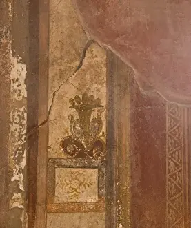 Excavation Prints: Italy, Campania, Pompeii. Fresco details in the ruins of Pompeii